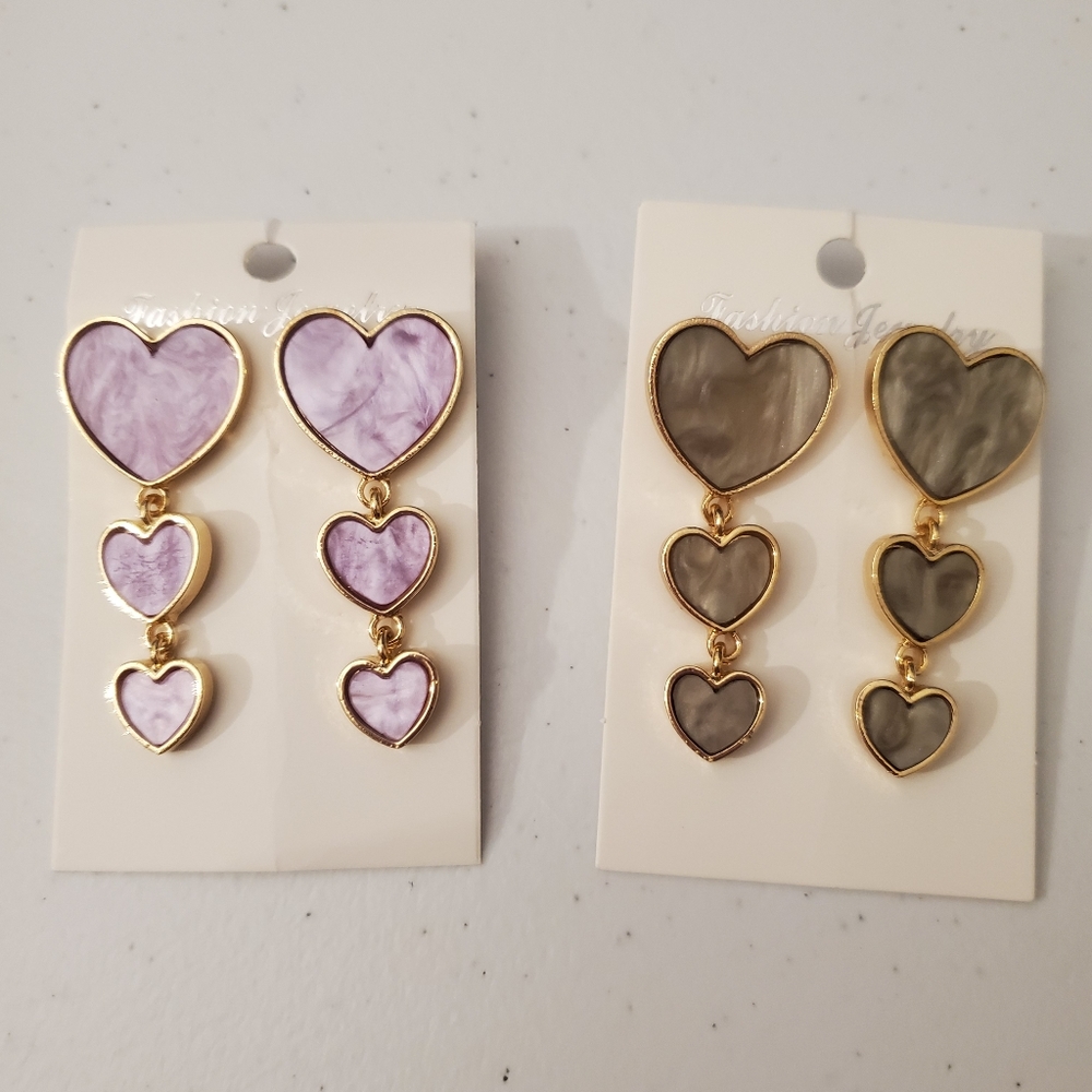Heart Dangle Earrings